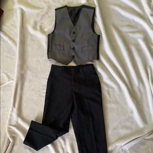 Black dressy pants and vest